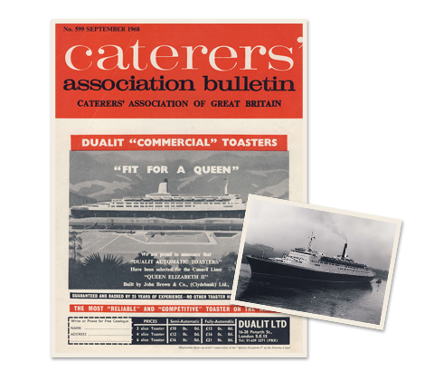 Dualit toaster schip Queen Elizabeth